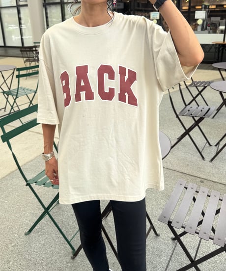BACKコットンtシャツ(ベージュ)