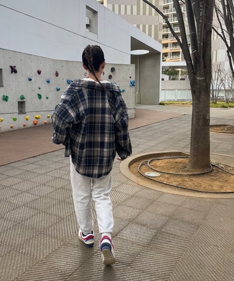 ビッグシルエットチェック柄シャツ
