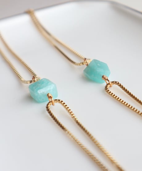 【nemon】Wchain bracelet(Amazonite)