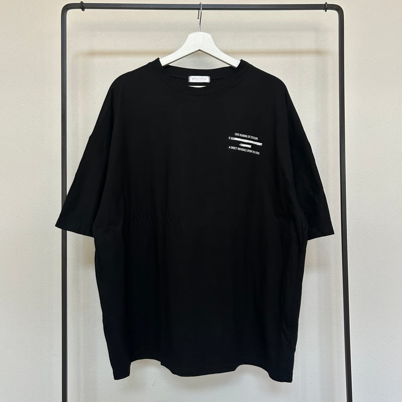 バック英字プリントビッグTシャツ(ブラック) | COPINE