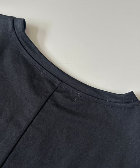 接触冷感バックロングTシャツ(ブラック)