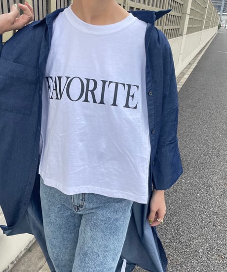 FAVORITEロゴカットソー(アイボリー)