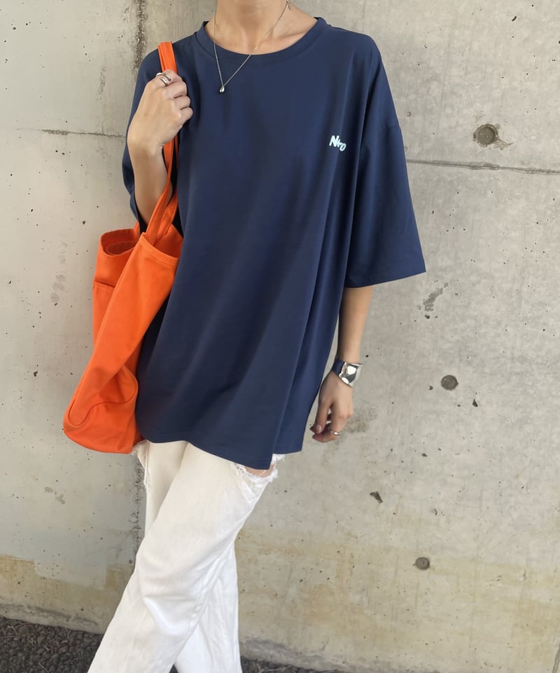 シンプルロゴビッグシルエットTシャツ(ネイビー) | COPINE