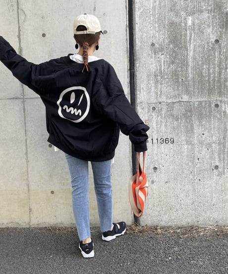 【men's/lady’s】ユニセックス！リバーシブルニコちゃんMA–1(2color/5size)
