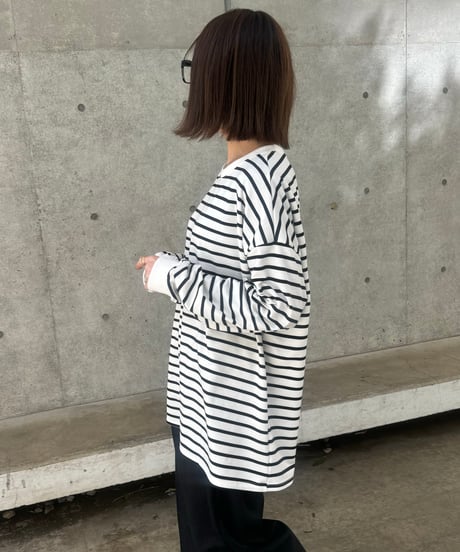 オーバーサイズボーダーロンT