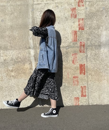 花柄ロングワンピース