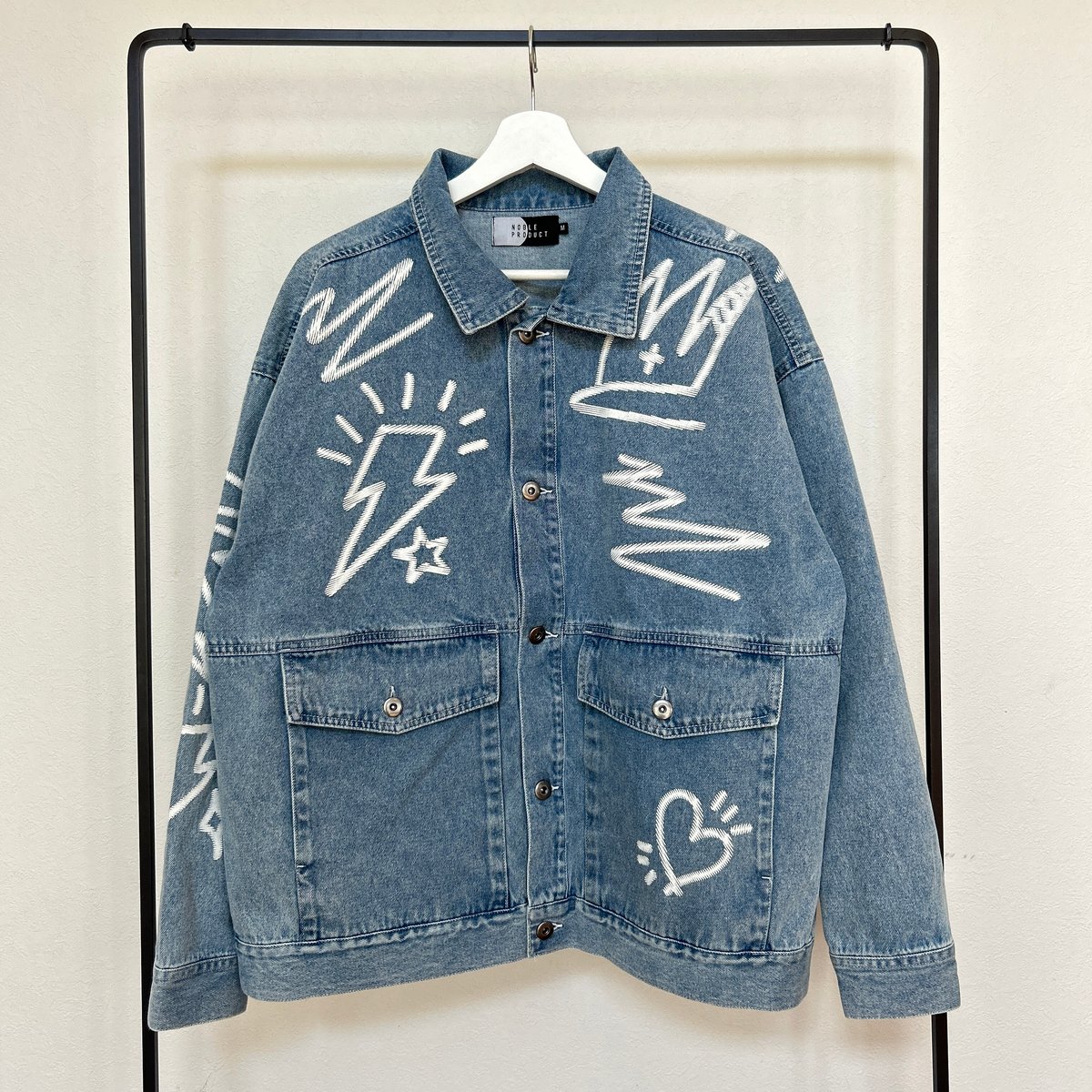 SWITCHBLADE グラフィックプリントデニムジャケット L 極美品 ラクガキプリントデニムジャケット | COPINE