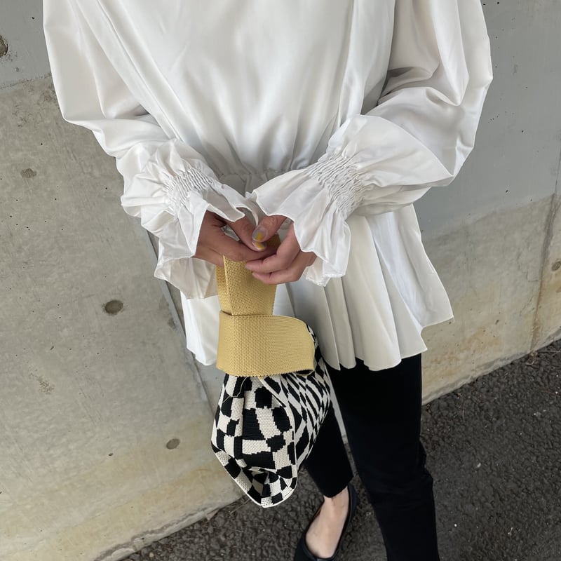 キャンディスリーブブラウス（ホワイト) | COPINE