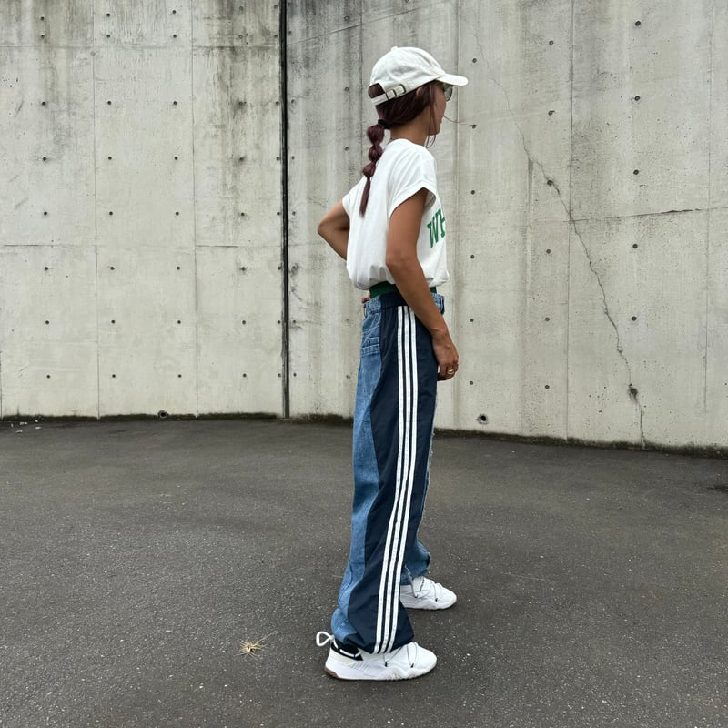 異素材切替スウェットパンツ 異素材スウェットパンツ パンツ レディース 送料無料・再入荷 メール便