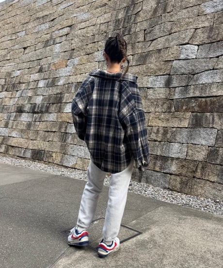 ビッグシルエットチェック柄シャツ