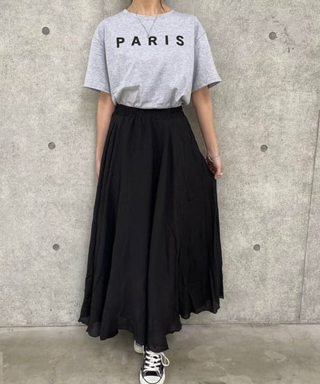 PARISプリントTシャツ(グレー)