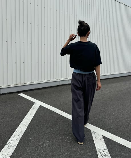 ロゴプリントスウェットパンツ(チャコールグレー)
