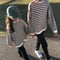 【kids】ボリューム袖ボーダーロンT(110〜150)
