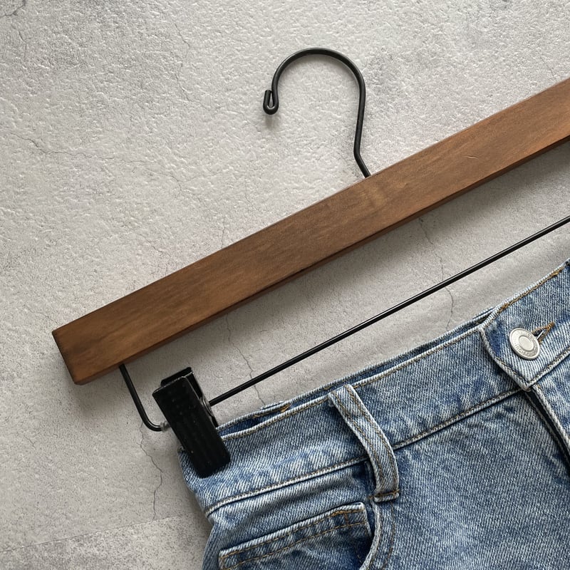 アイアン×ナチュラルウッドボトムハンガー（5本set) | COPINE