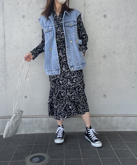 花柄ロングワンピース