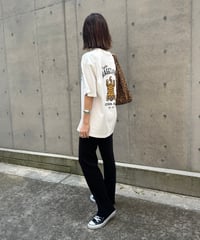 セルフカットプリーツパンツ(ブラック)