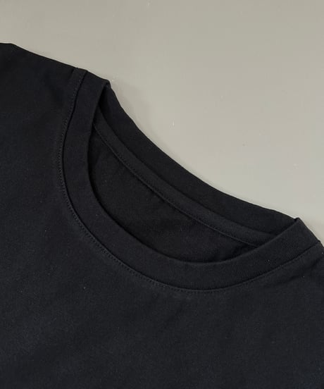 シンプルショート丈Tシャツ(ブラック)