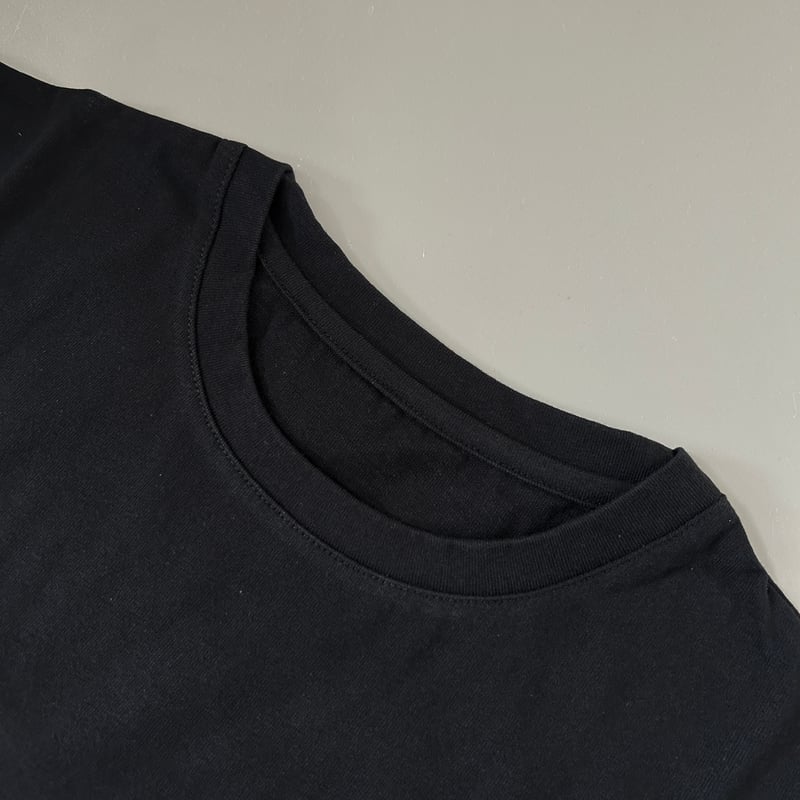 deaile短丈半袖シャツ黒 ワンフォークロージング 1111clothing ◇STARTER 裾ニットテープ
