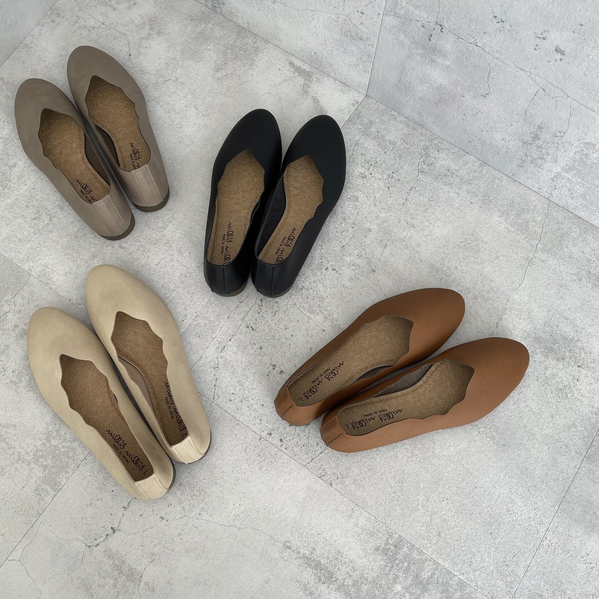 フラワーカットフラットシューズ(4color/4size） | COPINE