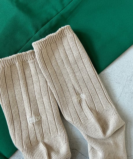 『nice day』ロゴ刺繍リブソックス(5color)