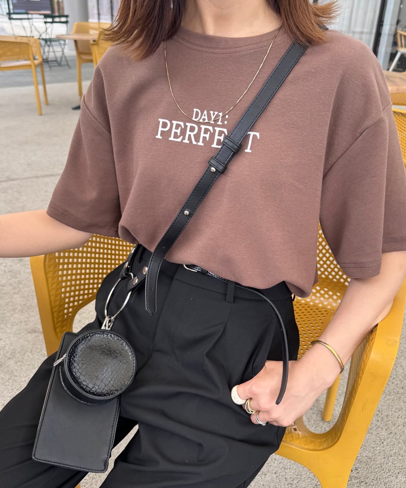 シンプルロゴtシャツ(ブラウン) | COPINE