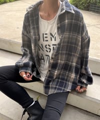 ビッグシルエットチェック柄シャツ