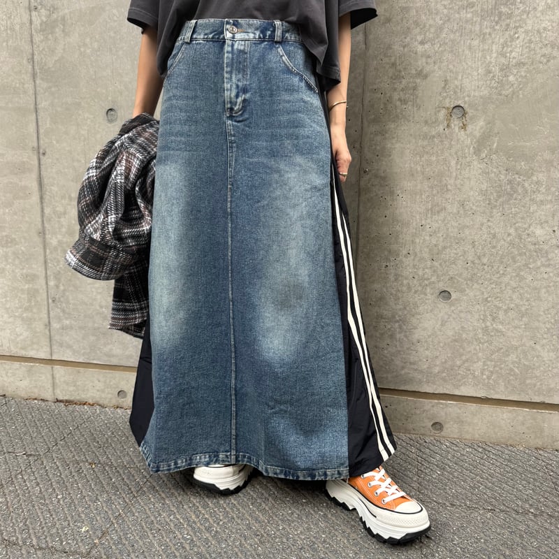 サイドラインデニムドッキングスカート | COPINE