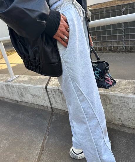 サイド切り替えスウェットパンツ(グレー)