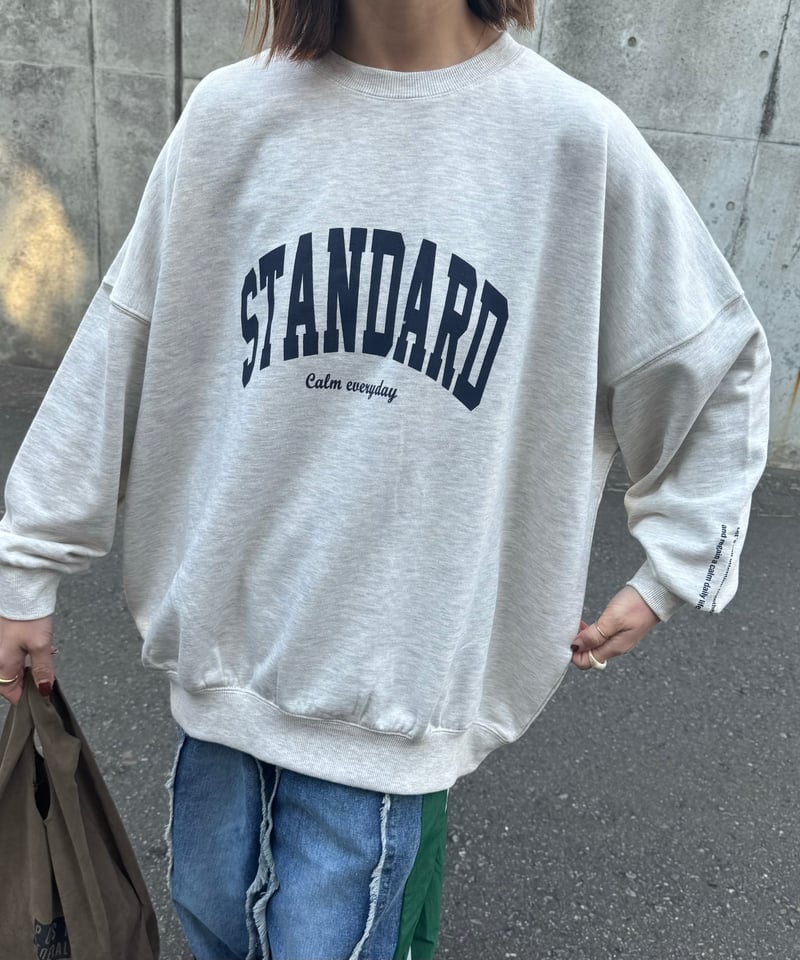 フロント＆スリーブロゴスウェット(オートミール) | COPINE