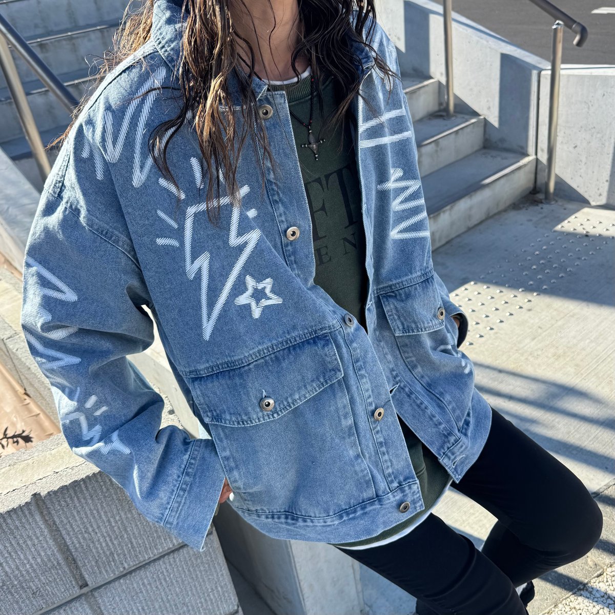 ラクガキプリントデニムジャケット | COPINE