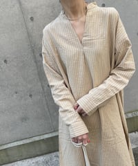 ストライプシャツワンピース