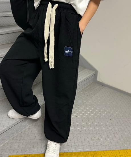 ワッフルパンツ(ブラック)