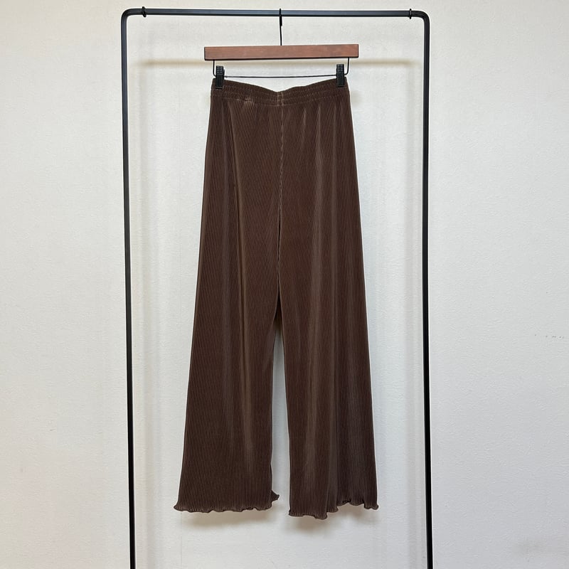 裾メロープリーツパンツ(モカ) | COPINE