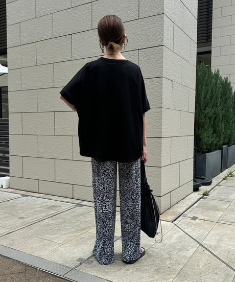 接触冷感バックロングTシャツ(ブラック)