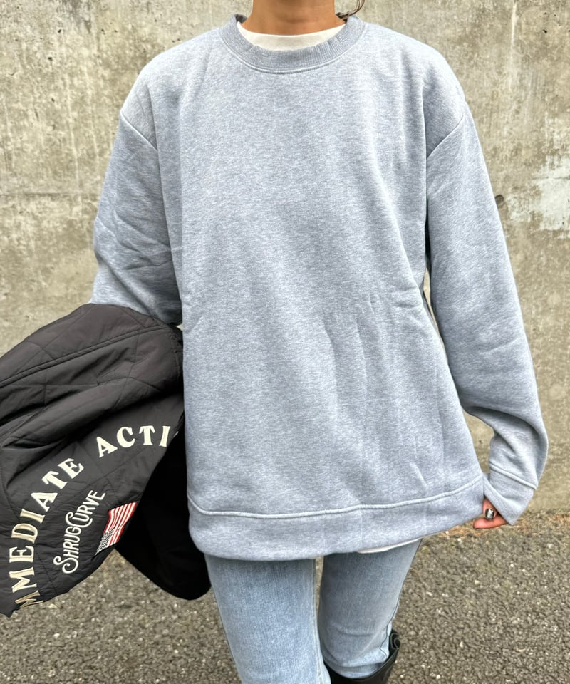 シンプル裏起毛スウェット(グレー/2size) | COPINE