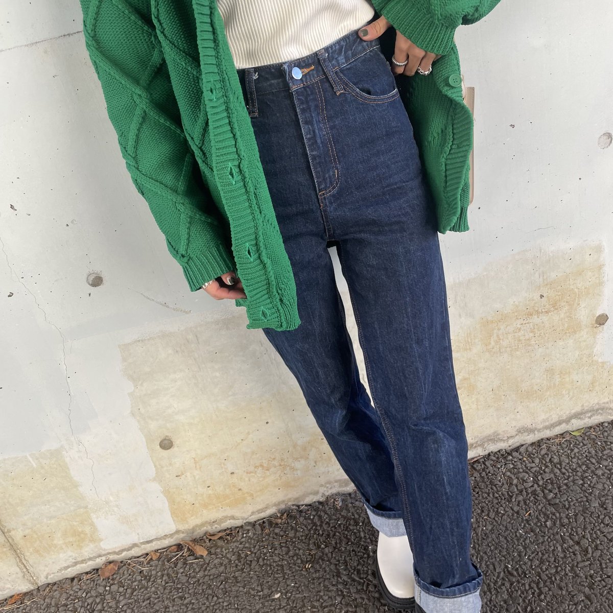 美シルエット！ハイウエストロールアップデニム(3size) | COPINE