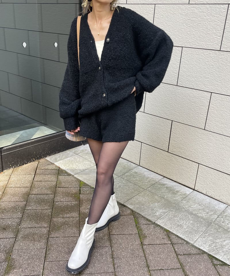 LPFG ブラックショートパンツ LUCIE PELLAT-FINET ブークレショートパンツ(ブラック) | COPINE