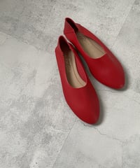 フェイクレザーフラットシューズ(2size）