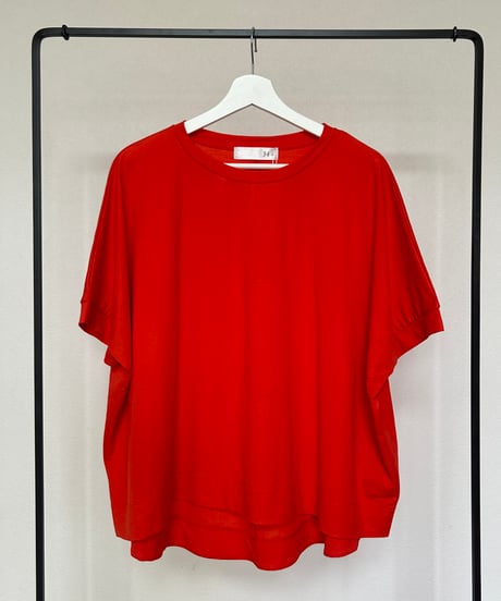 接触冷感バックロングTシャツ(オレンジ)