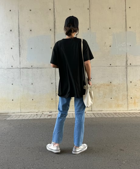 ハイウエストストレートデニム