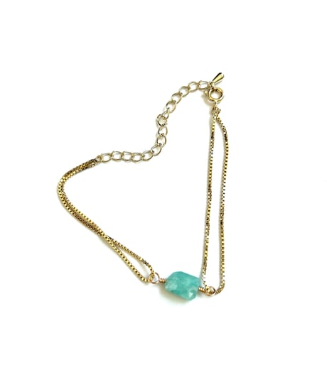 【nemon】Wchain bracelet(Amazonite)