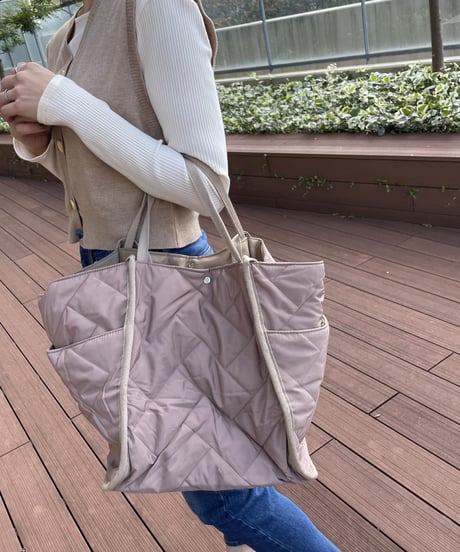 キルティング2WAYトートバッグ(3color)