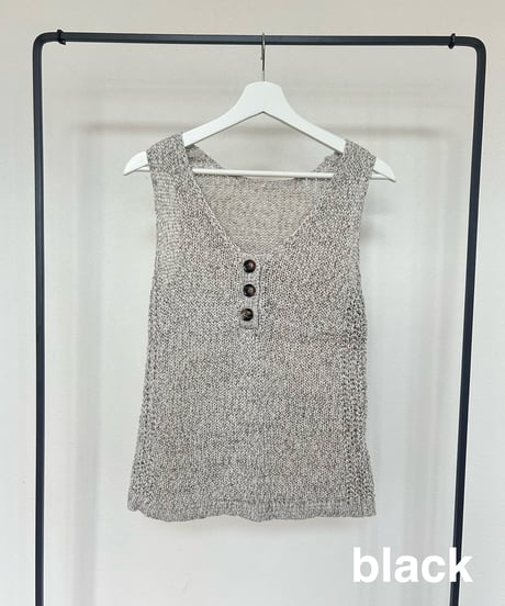 メッシュ編みノースリーブ(3color)