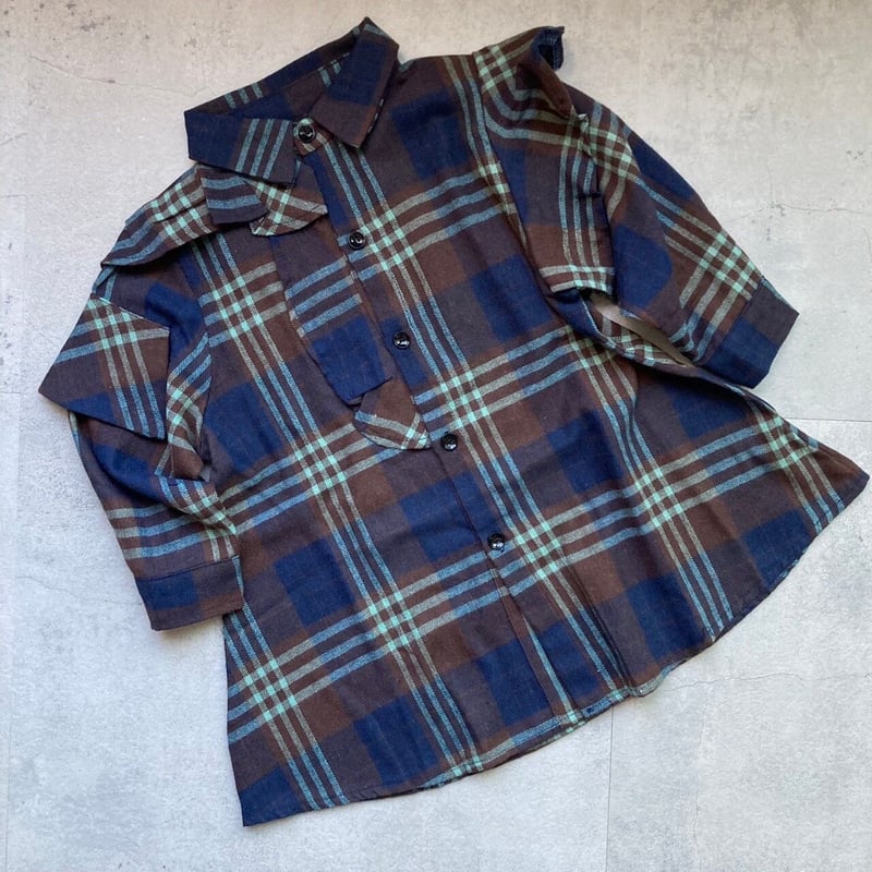 kids】チェック柄シャツワンピース(2color・2size) | COPINE kids】チェック柄シャツワンピース(2color・2size) | COPINE