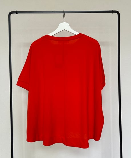 接触冷感バックロングTシャツ(オレンジ)