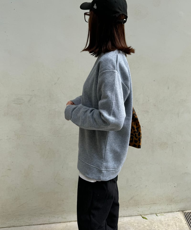 シンプル裏起毛スウェット(グレー/2size) | COPINE