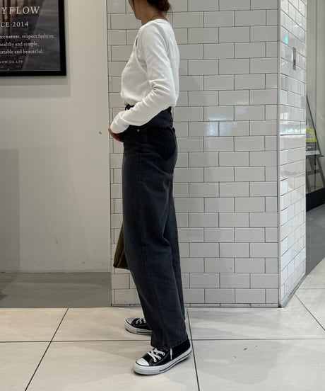 ヒップハートデザインデニムパンツ(ブラック)
