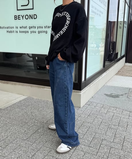 ハートレタリングニットソー