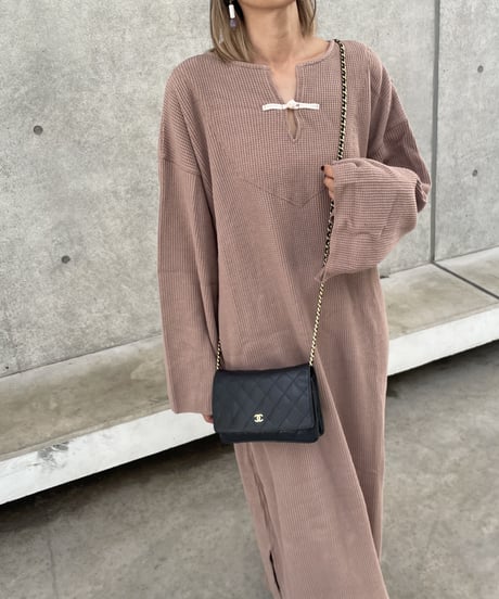 ワッフルロングワンピース