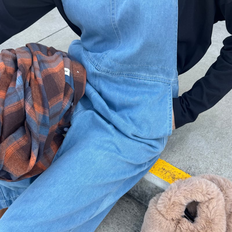 7.5ozデニムサロペット(ライトブルー) | COPINE